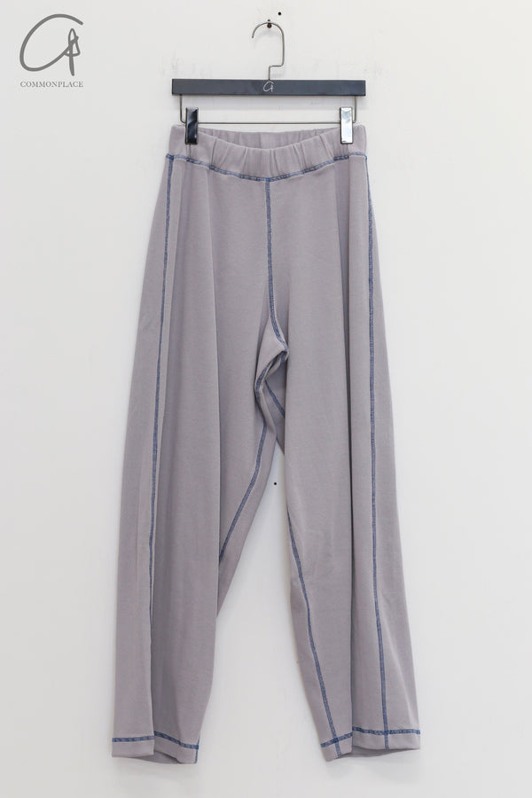 BASERANGE Cotton Ribbed Pants Portugal BAS-TRWA-CH-WI24-HL Grey-blue
